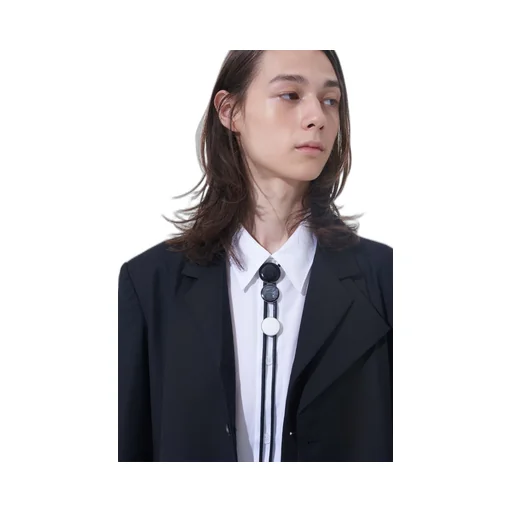 Brass Logo Motif Loop Tie