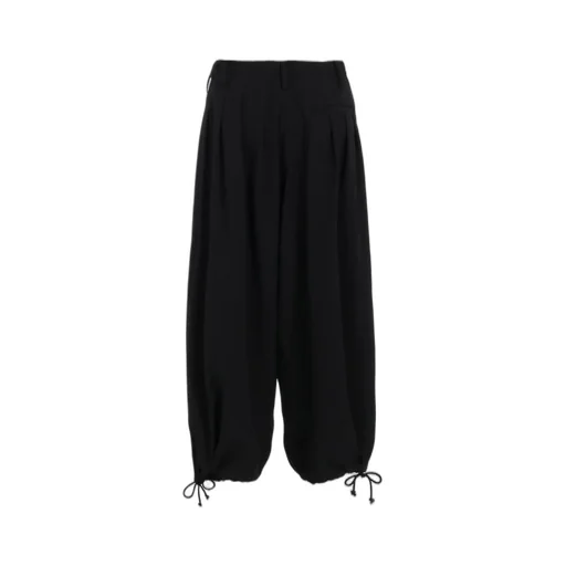 Washer Wool Gabardine Print Embroidery Balloon Pants