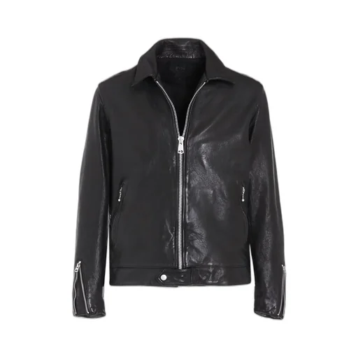 Washed Sheep Leather Classic Single-Breasted Jacket