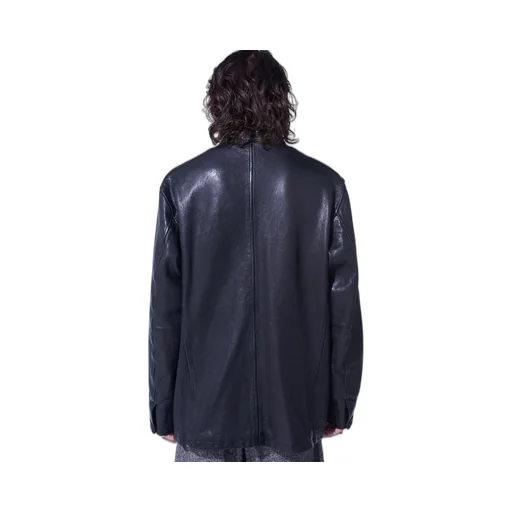 Washed Sheep Leather Coverall With Workwear Details