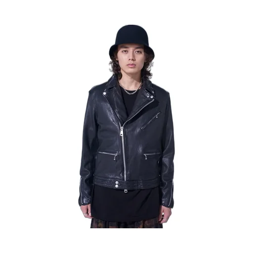 Washed Sheep Leather Classic Double Riders Jacket