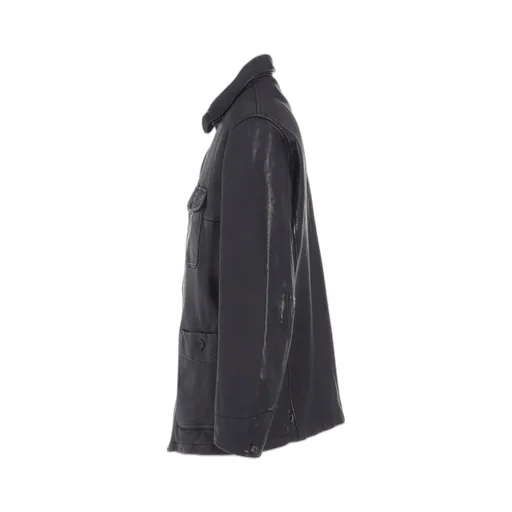 Washed Sheep Leather Coverall With Workwear Details