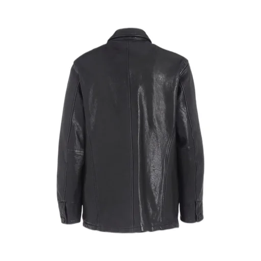 Washed Sheep Leather Coverall With Workwear Details