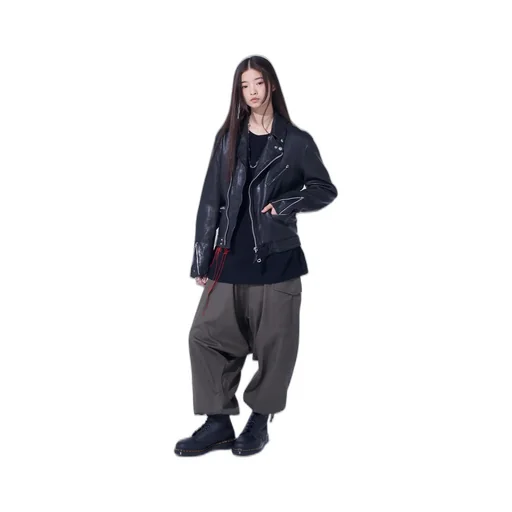 Washed Sheep Leather Classic Double Riders Jacket