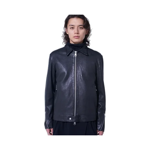 Washed Sheep Leather Classic Single-Breasted Jacket