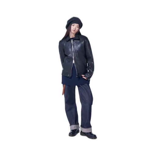 Washed Sheep Leather Classic Single-Breasted Jacket
