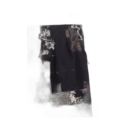 Patchwork Cut Jacquard Balloon Pants