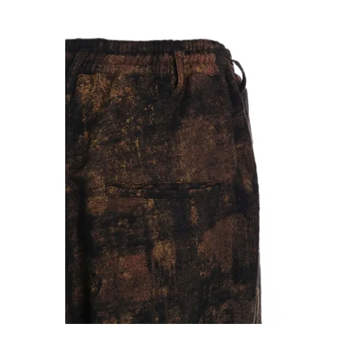 Check Jacquard Wide Sarouel Pants