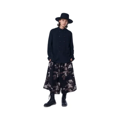 Cotton Jersey Stand Collar Double Jacket