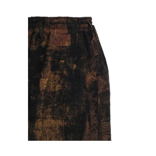 Check Jacquard Wide Sarouel Pants