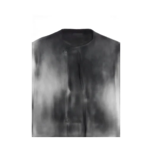 Cotton Jersey No-Collar Loop Cardigan