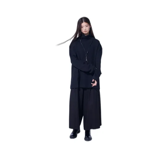 16/Thermal Waffle Turtle Neck T-Shirt
