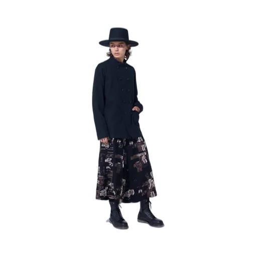 Cotton Jersey Stand Collar Double Jacket