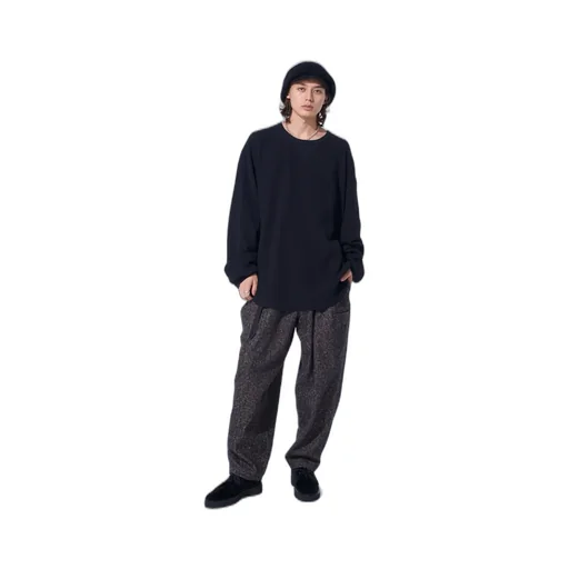 Brushed Twill Needle Punch Tapered Pants