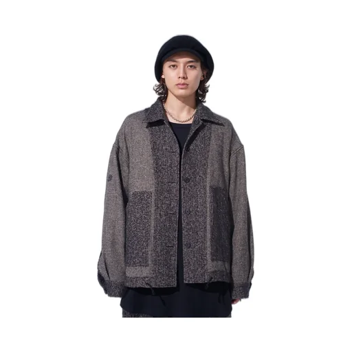 Brushed Twill Needle Punch Epaulette Oversized Blouson