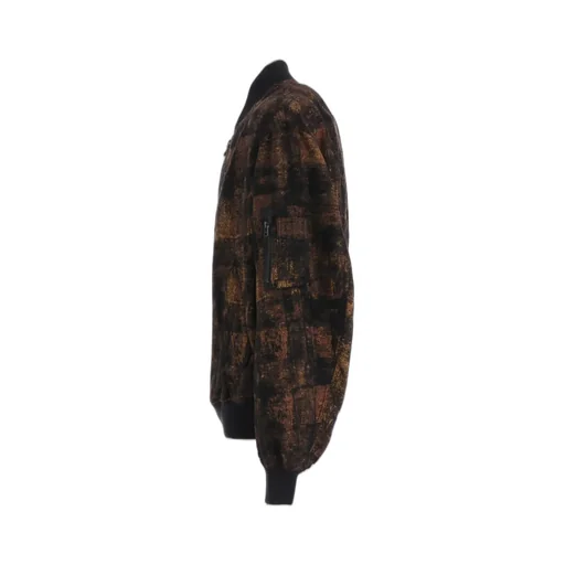 Check Jacquard Bomber Jacket