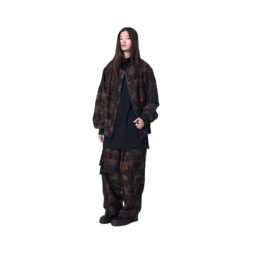 Check Jacquard Bomber Jacket
