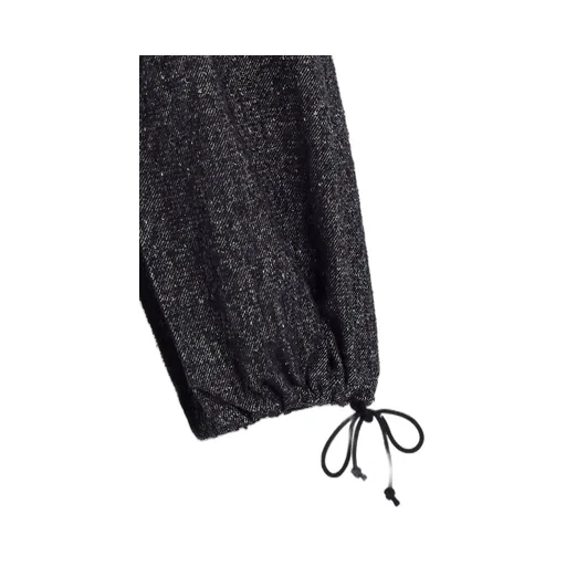 Brushed Twill Needle Punch Elastic Hakama Pants