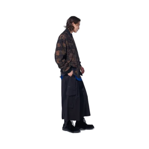 Check Jacquard Bomber Jacket