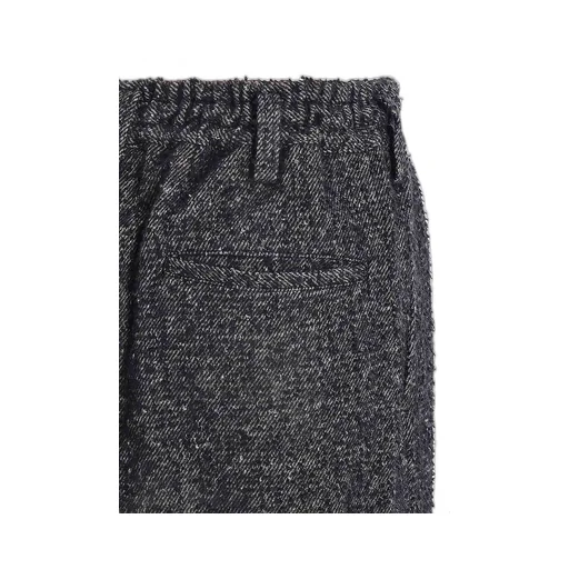 Brushed Twill Needle Punch Elastic Hakama Pants