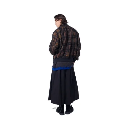 Check Jacquard Bomber Jacket