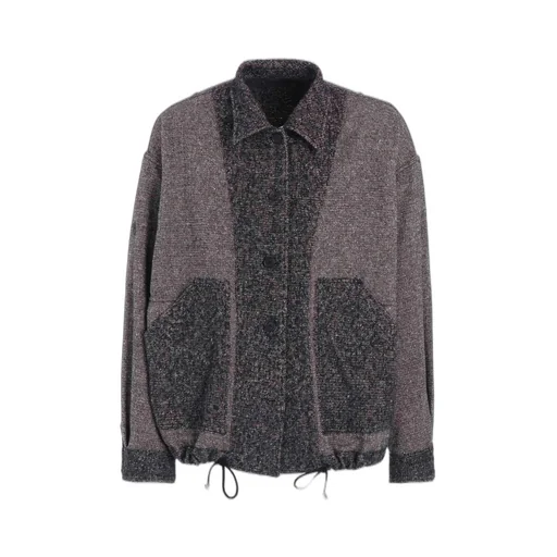 Brushed Twill Needle Punch Epaulette Oversized Blouson