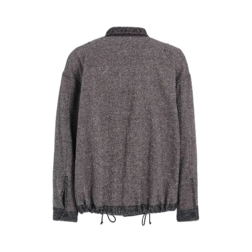 Brushed Twill Needle Punch Epaulette Oversized Blouson