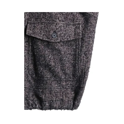 Brushed Twill Needle Punch Epaulette Oversized Blouson