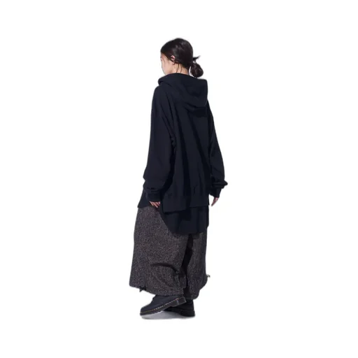 French Terry Asymmetrical Zip-Up Hoodie