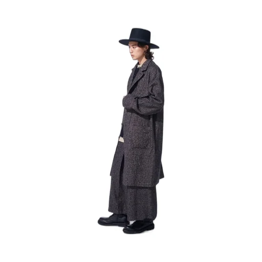 Brushed Twill Needle Punch Shop Coat