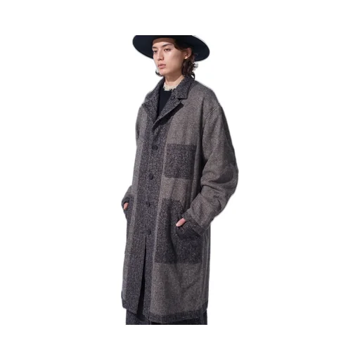 Brushed Twill Needle Punch Shop Coat