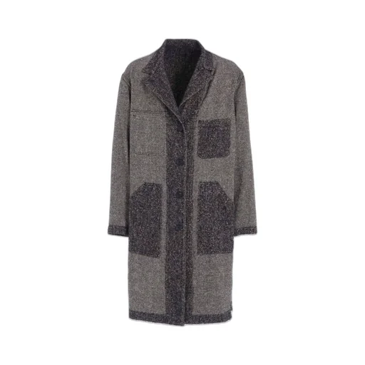 Brushed Twill Needle Punch Shop Coat