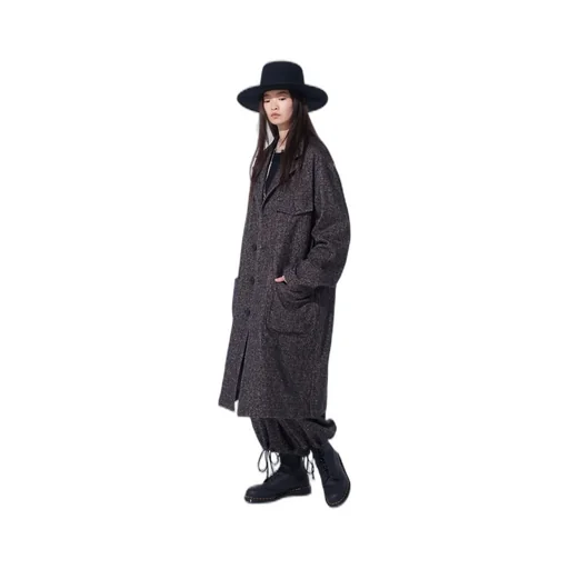 Brushed Twill Needle Punch Shop Coat