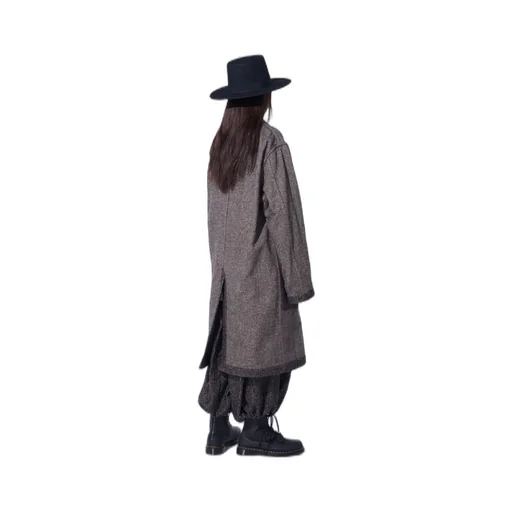 Brushed Twill Needle Punch Shop Coat