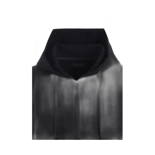 French Terry Asymmetrical Zip-Up Hoodie