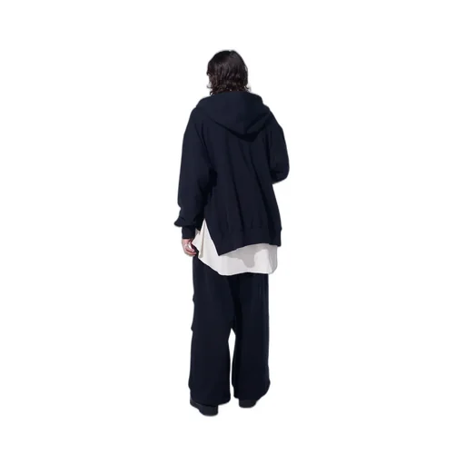 French Terry Asymmetrical Zip-Up Hoodie