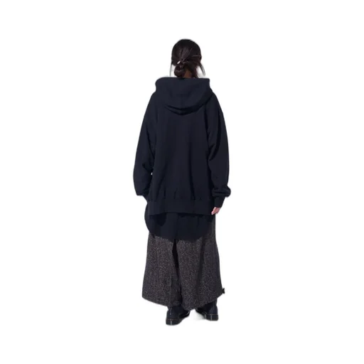 French Terry Asymmetrical Zip-Up Hoodie