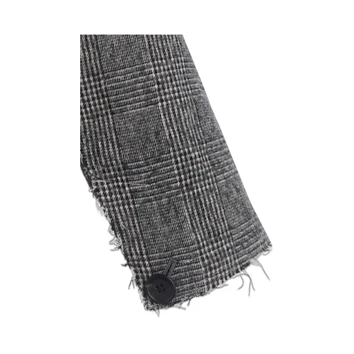 Glen Check Cut-Out Hem Jacket