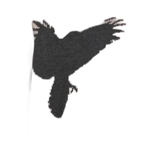 7G Wool-Blend Intarsia Crow-Pattern Pullover