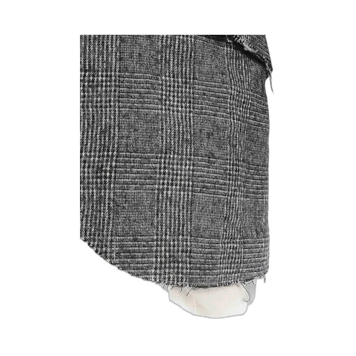 Glen Check Cut-Out Hem Jacket