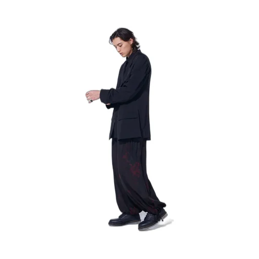 Crepe De Chine Shirring Pockets Jacket