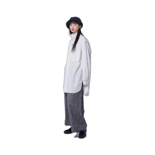 Glen Check Raw Edge Wide Sarouel Pants