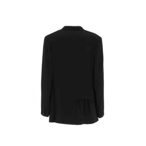 Crepe De Chine Shirring Pockets Jacket