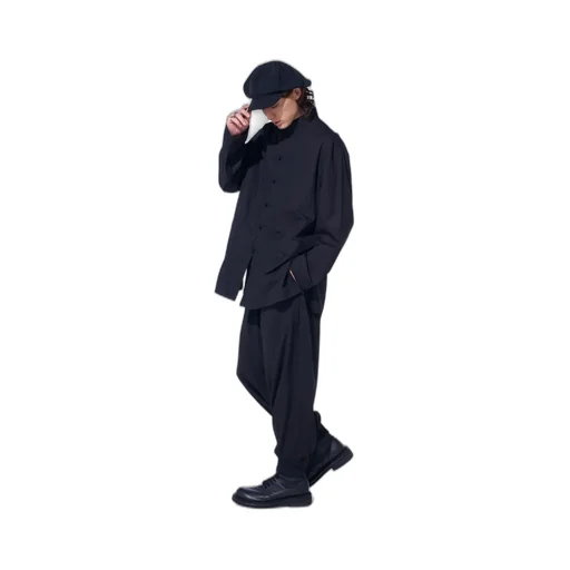 Crepe De Chine Hem Rib 2 Tuck Jogger Pants