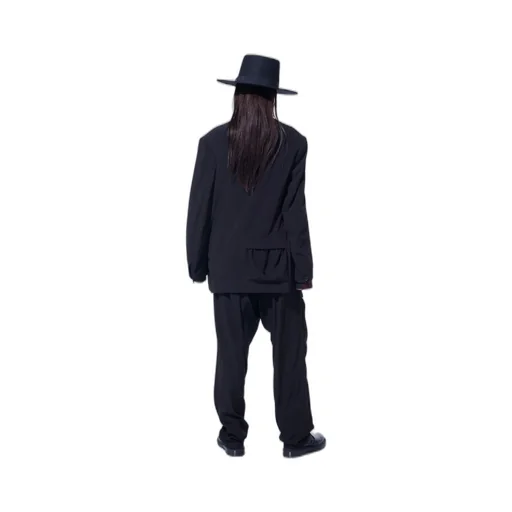 Crepe De Chine Shirring Pockets Tapered Pants