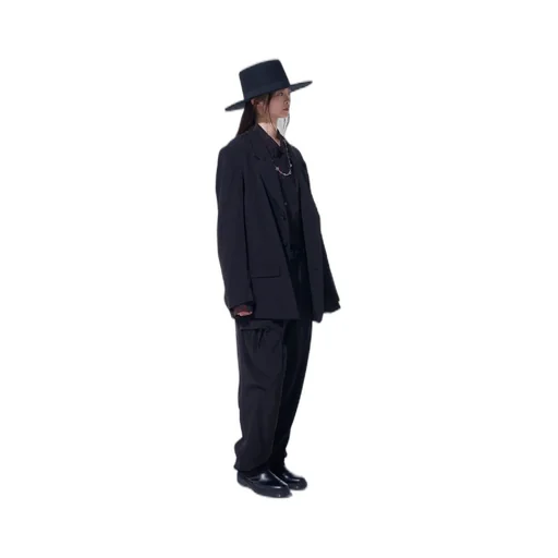Crepe De Chine Shirring Pockets Tapered Pants