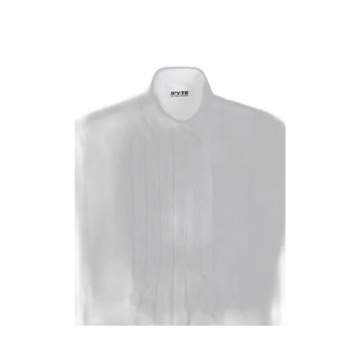 Cotton Broad Asymmetrical Frill Shirt