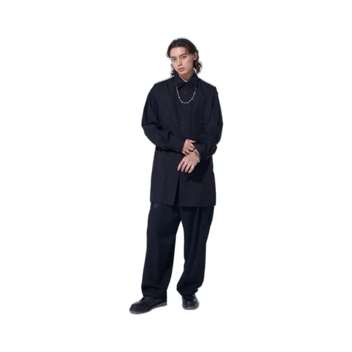 Cotton Broad Oversized Double Collar Shirt