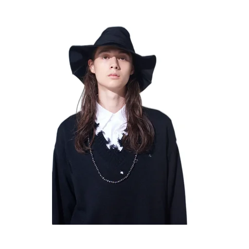 Crepe De Chine Long Brim Hat