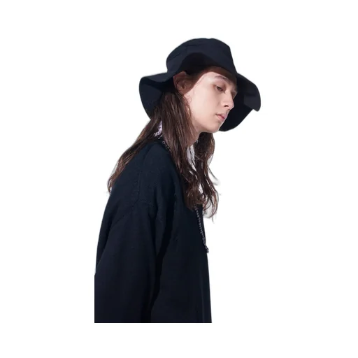 Crepe De Chine Long Brim Hat